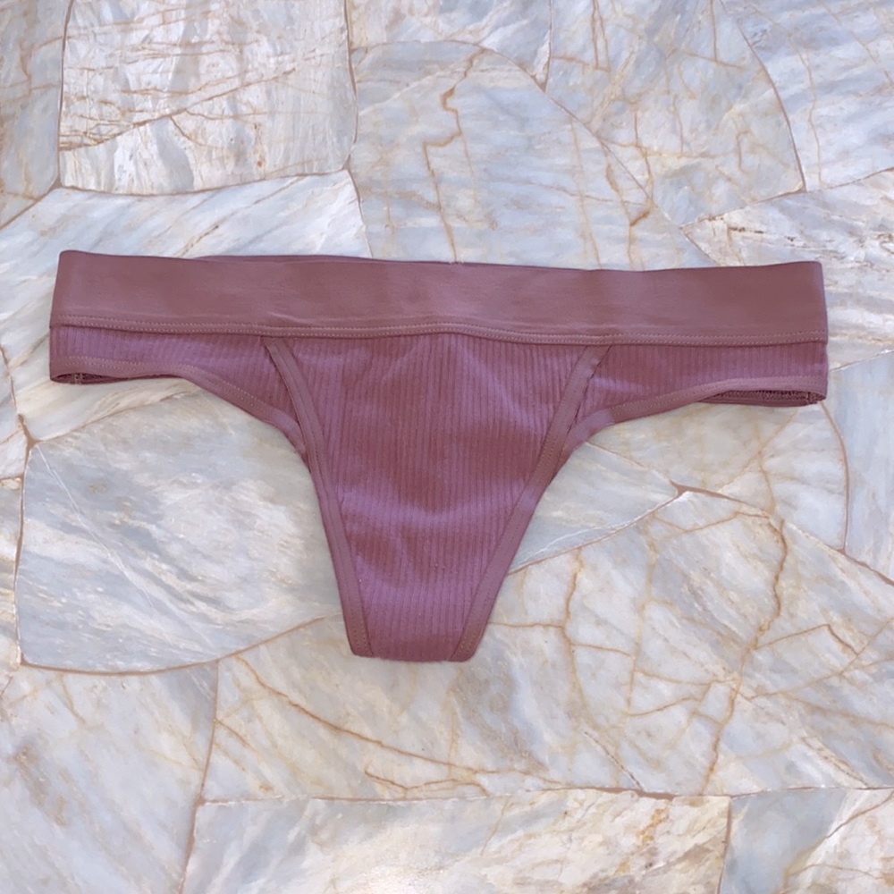 Aerie Pink Thong Panty Underwear Small